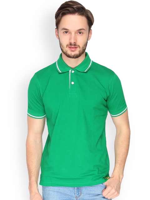 

Campus Sutra Men Green Polo T-shirt