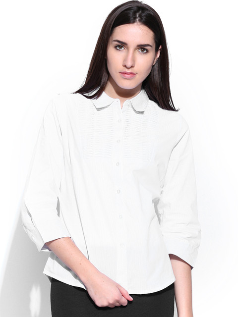 

U.S. Polo Assn. Women Off-White & Blue Striped Shirt