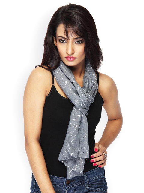 

Citypret Women Grey Printed Scarf