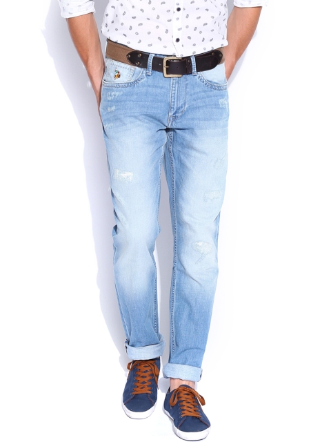 

U.S. Polo Assn. Denim Co. Men Blue Badger Comfort Slim Fit Jeans