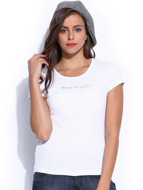 

MANGO Women White T-shirt