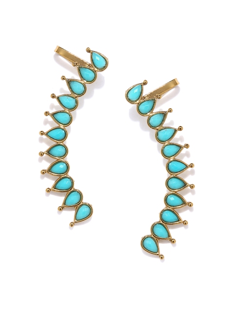 

Fida Blue & Gold-Toned Ear Cuffs