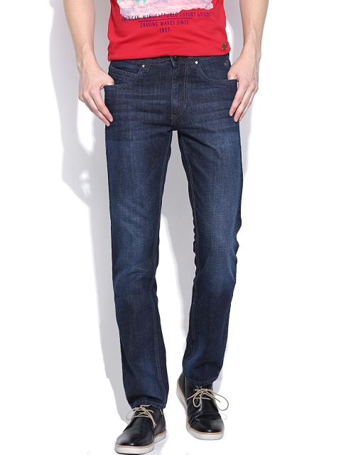 

Flying Machine Men Dark Blue Slim Prince Fit Jeans