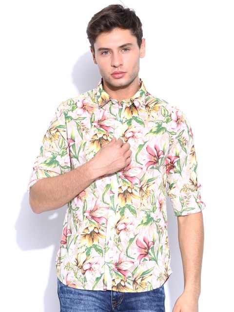 

Flying Machine Men Multicoloured Floral Printed Casual Shirt, Multi