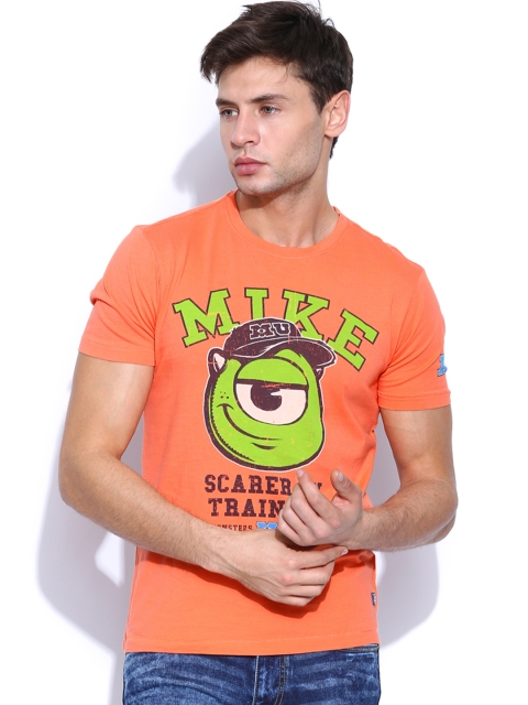 

Flying Machine Men Orange Printed T-shirt