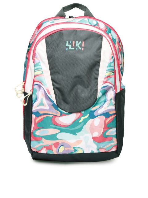 

Wiki by Wildcraft Unisex Pink & Green Proteo Printed Backpack