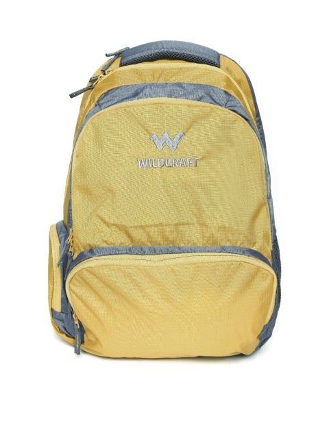 

Wiki by Wildcraft Unisex Mustard Yellow & Grey Backpack