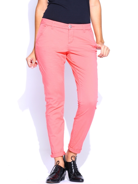 

ONLY Women Coral Pink Trousers