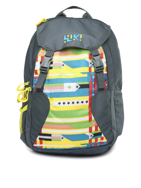 

Wiki by Wildcraft Unisex Grey & Yellow Wiki Flip Backpack