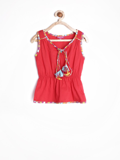 

Mughal Chintz by BIBA Girls Red Top