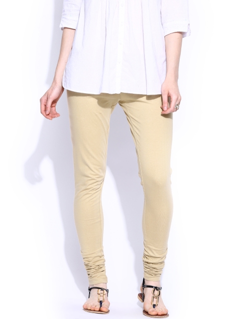 

W Women Cream-Coloured Churidar Leggings