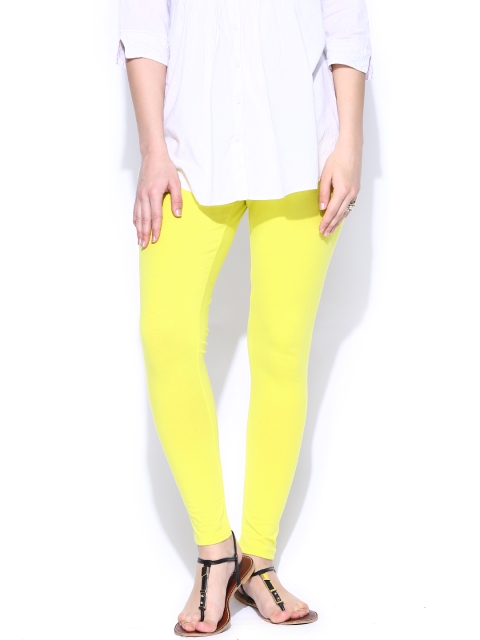 

W Women Lemon Yellow Ankle-Length Leggings