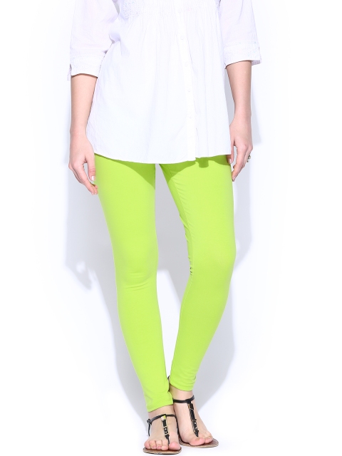 

W Women Lime Green Ankle-Length Leggings