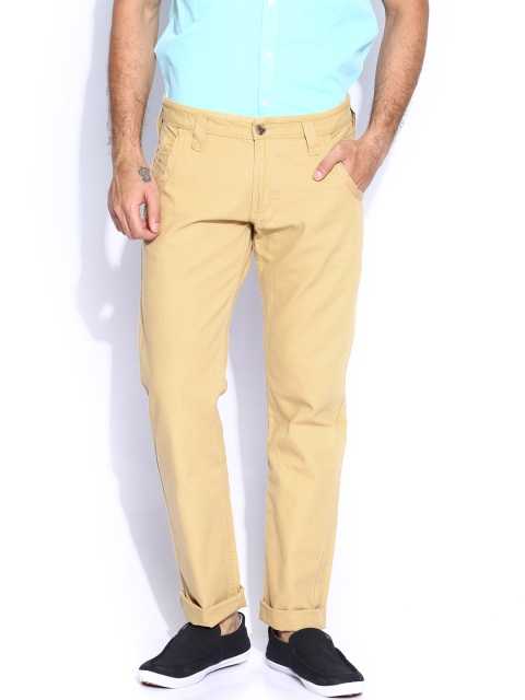 

People Men Khaki Slim Fit Trousers