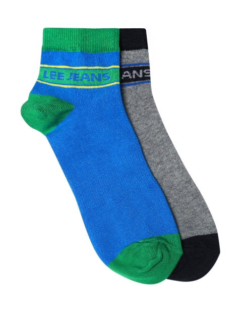 

Lee Men Set of 2 Ankle-Length Socks, Grey