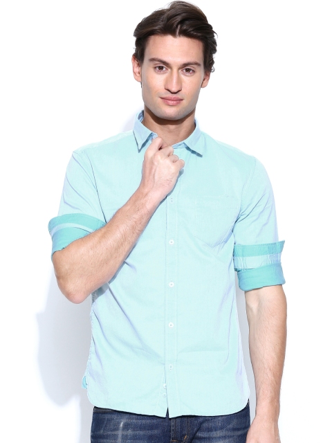 

Celio Men Mint Green Casual Shirt