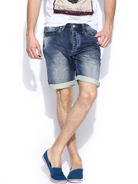 

Jack & Jones Men Blue Denim Shorts