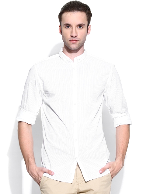 

Jack & Jones Men White Slim Fit Casual Shirt