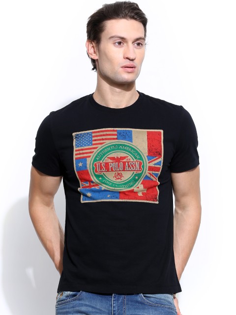 

U.S. Polo Assn. Denim Co. Men Black Printed T-shirt