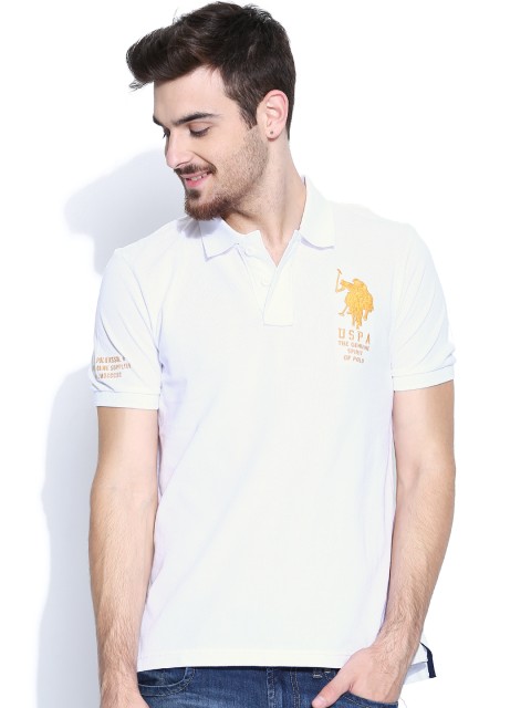 

U.S. Polo Assn. Men White Polo T-shirt