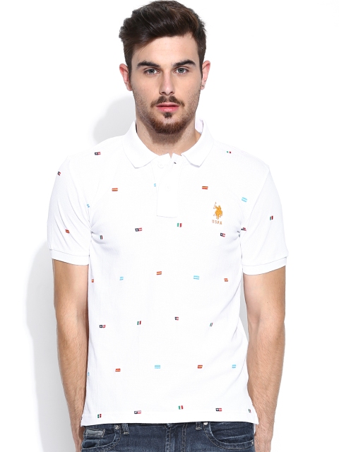 

U.S. Polo Assn. Men White Polo T-shirt