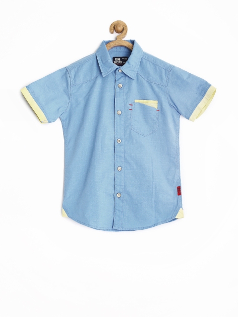 

Flying Machine Boys Blue & Yellow Casual Shirt