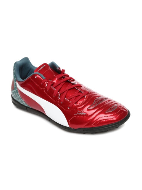 

PUMA Men Red & Grey evoPOWER 4.2 Graphic TT Football Shoes