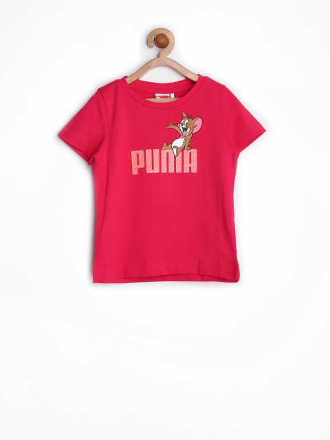 

PUMA Girls Pink Tom & Jerry Printed T-shirt