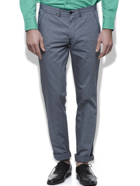 

United Colors of Benetton Men Grey Slim Fit Casual Trousers