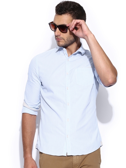 GAS Men Blue Casual Shirt available at myntra for Rs.3493