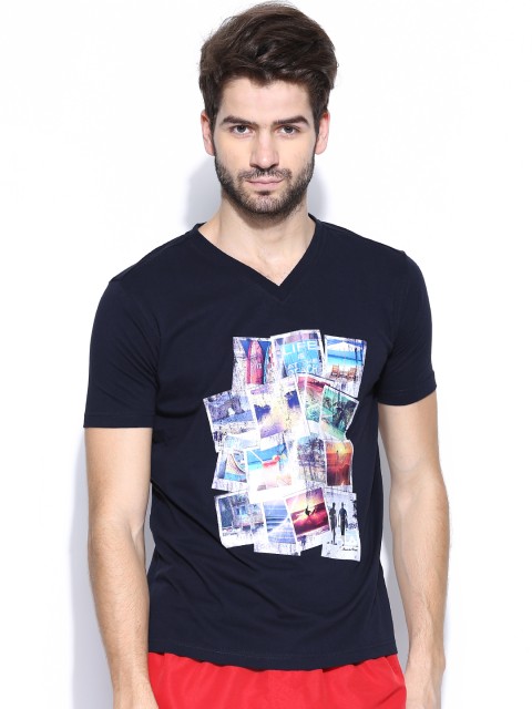 

FILA Men Navy Insta Printed T-shirt, Navy blue