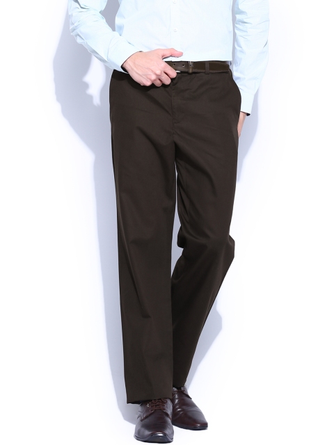 

Van Heusen Men Brown Custom Fit Trousers
