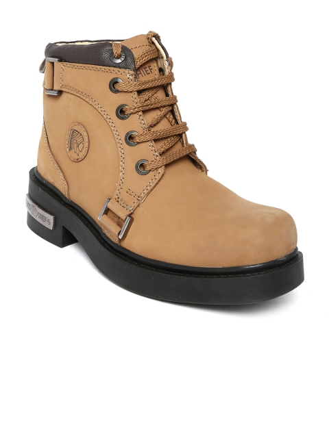 

Red Chief Men Tan Brown Leather Boots