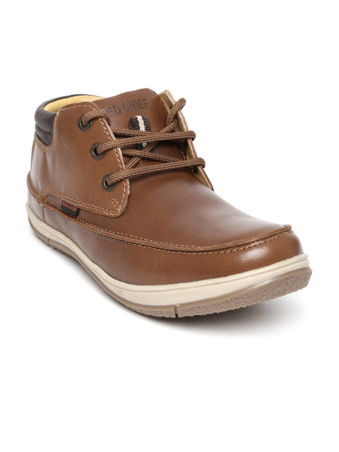 

Red Chief Men Tan Brown Leather Casual Shoes