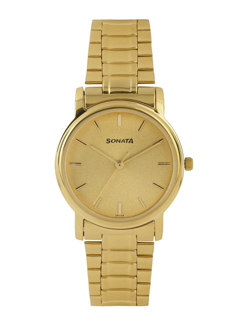 

Sonata Men Gold-Toned Dial Watch ND1013YM02
