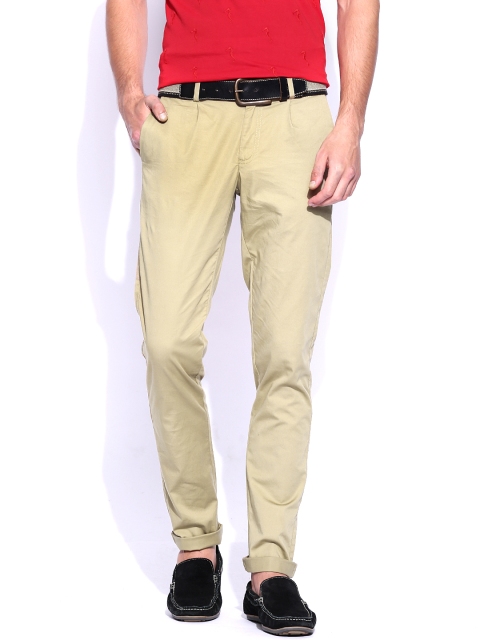 

United Colors of Benetton Men Beige Slim Fit Casual Trousers