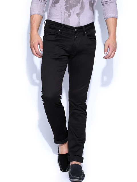 

Flying Machine Men Black Michael Slim Tapered Fit Jeans