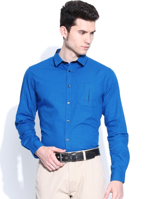 

Flying Machine Men Blue Slim Fit Casual Shirt