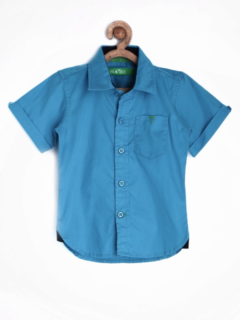 

Gini and Jony by Gini and Jony Boys Blue Slim Fit Shirt