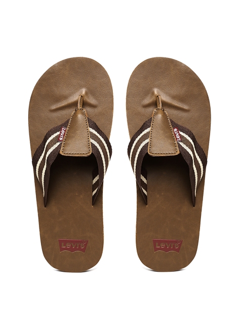 

Levis Men Brown Striped Flip-Flops