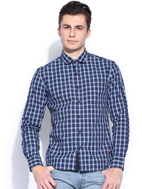 

Ed Hardy Blue Checked Slim Fit Casual Shirt