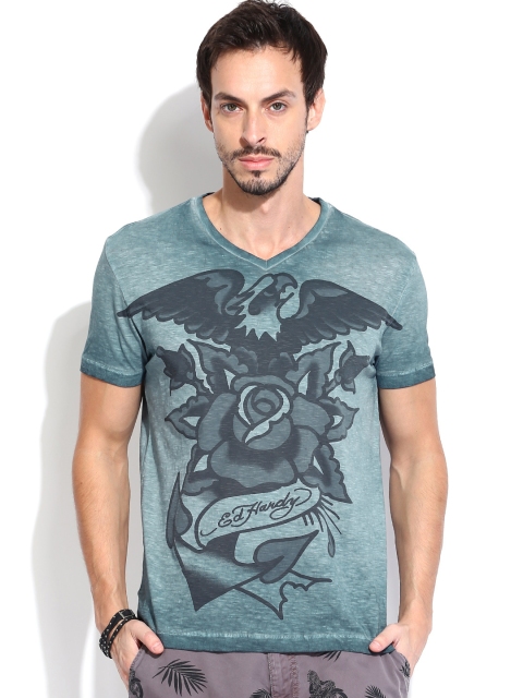 

Ed Hardy Grey Printed T-shirt