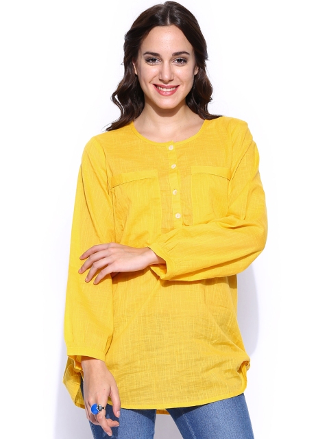 

Akkriti by Pantaloons Women Yellow Top