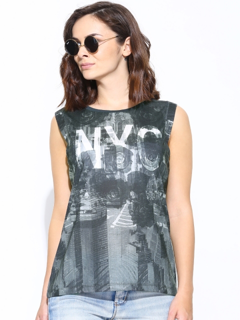 

Vero Moda Women Grey Printed Top
