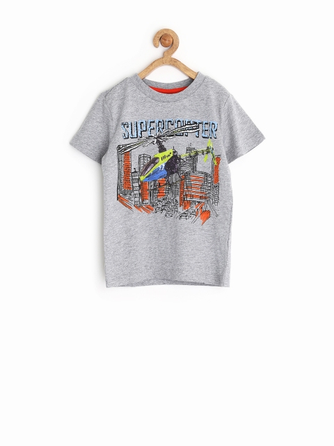 

SELA Boys Grey Printed T-shirt