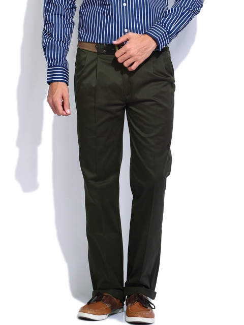 

Arrow Sport Men Olive Green Comfort Fit Trousers