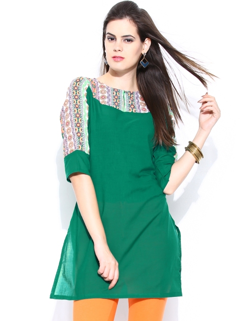 

Aurelia Women Green Printed Kurta