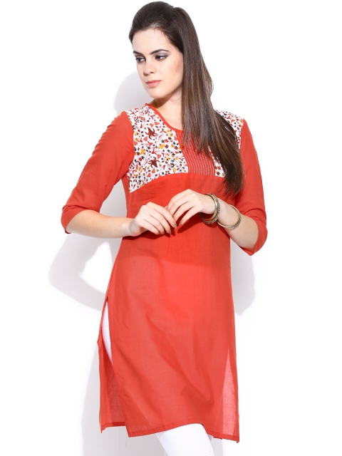 

Aurelia Women Rust Orange Kurta