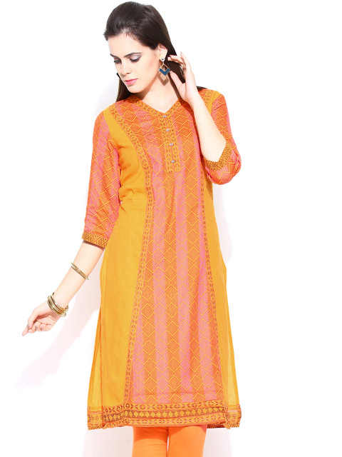 

Aurelia Women Yellow Kurta