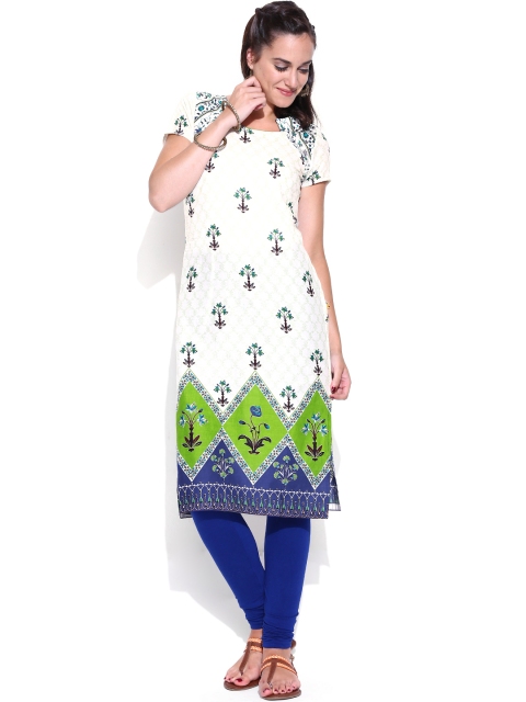

Aurelia Women Off-White Printed Kurta
